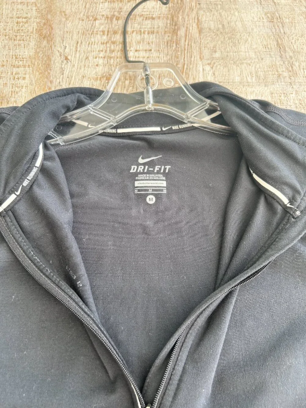 Nike Womens DriFit Black Track Running Jacket size Medium